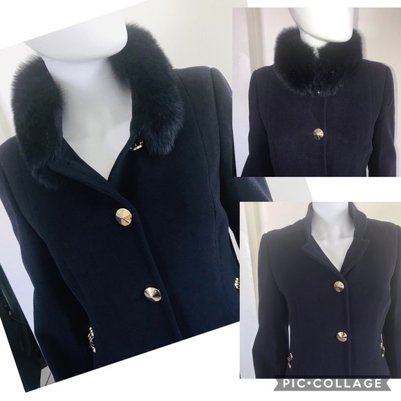 New‎ Woman's Removable Raccoon Fur Collar Coat - Picture 2 of 8